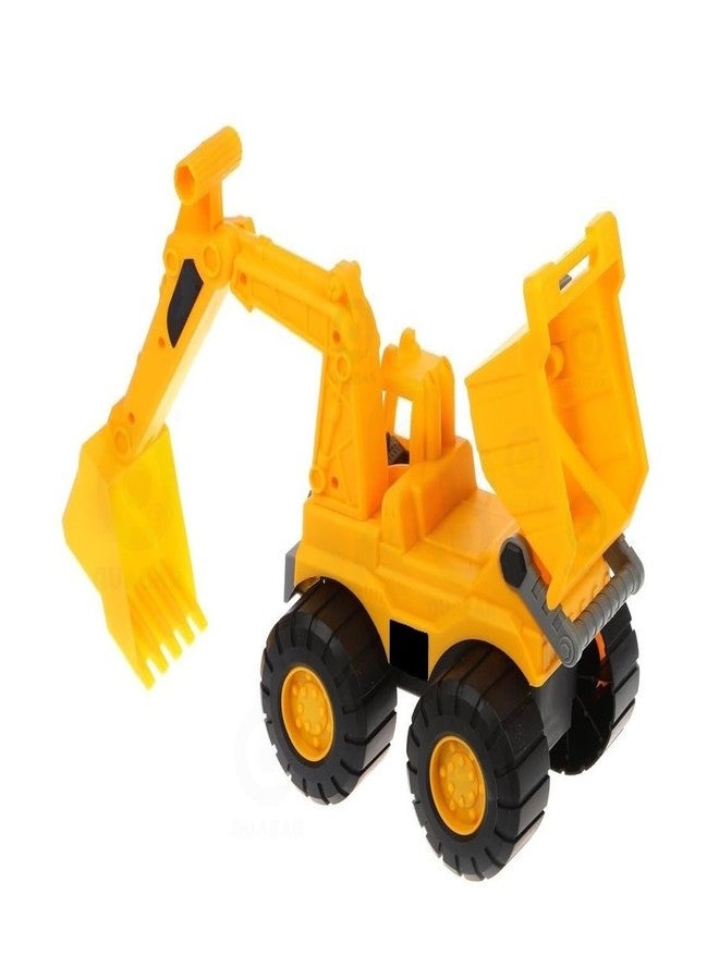 Quasar Excavator with Dig Dump 2 in 1 Combo Engineering Automobile Construction Friction Powered Vehicle Truck Toys - Image 4